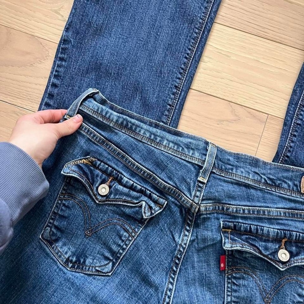 Vintage Levis Bootcut Jeans Womens Sz 12 Medium Wash Bucket Pockets Western - Picture 3 of 7